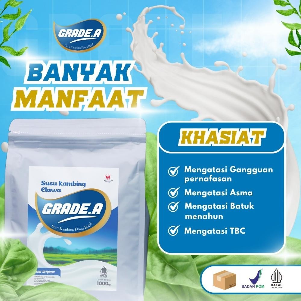 

Super Murah Susu Kambing Etawa Bubuk Grade A 1000Gr/1Kg Rasa Original Untuk Kesehatan Tulang Hig Quality