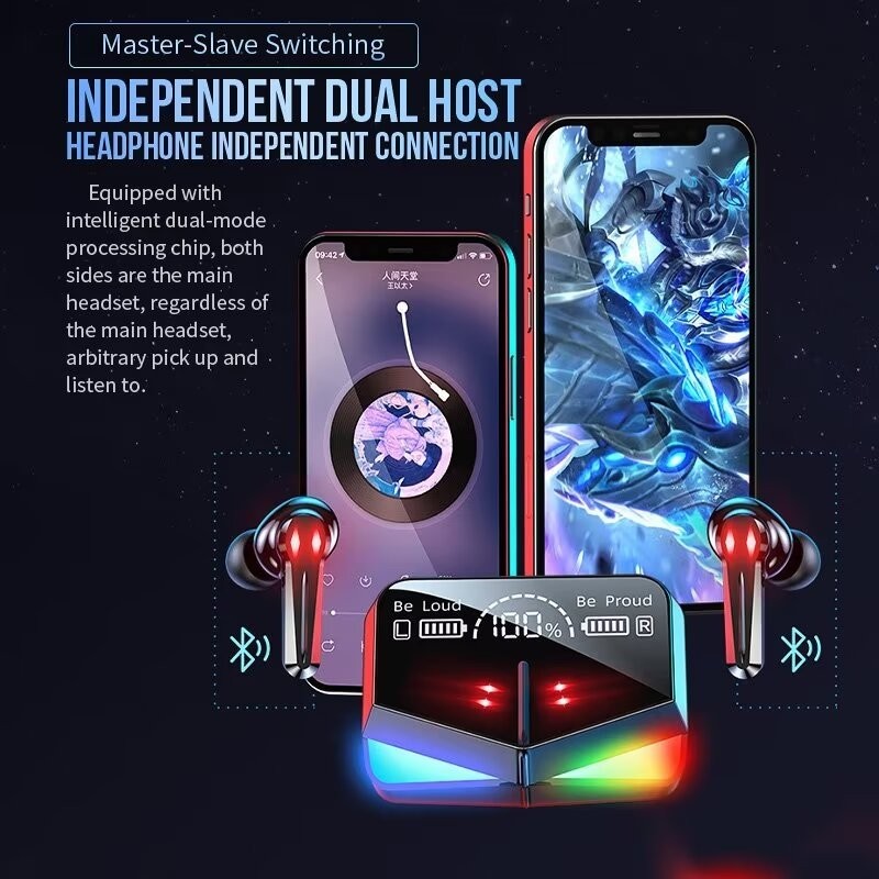 best deals headset bluetooth full bass stereo 5000mah power bank wireless earphone tahan air tws mic