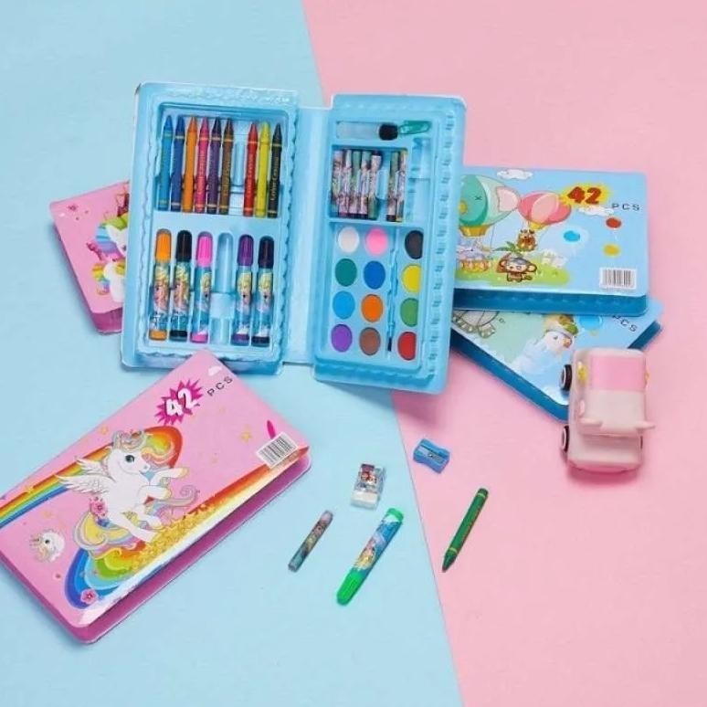 

PJJ-1621 Crayon Set 46 dan Art Set 150Pcs Pensil Cat Warna Alat Tulis Lukis Termurah