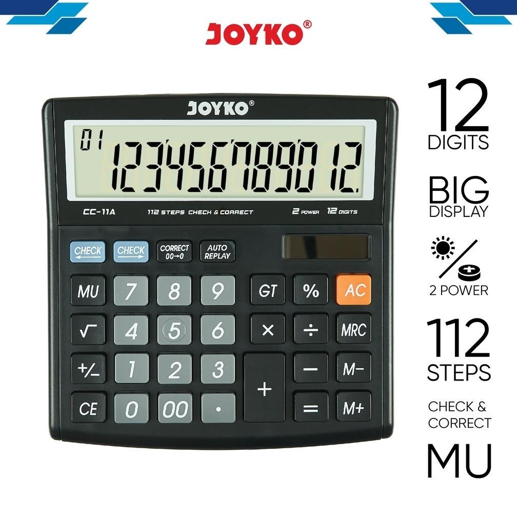 

uj-32 Calculator Kalkulator Joyko CC-11A 12 Digits Check Correct Murah