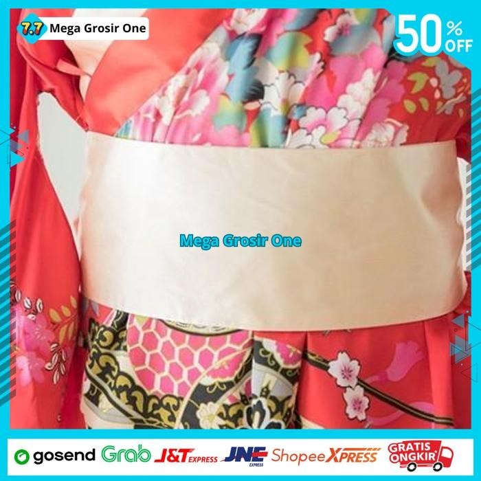 KIMONO WANITA BAJU TIDUR JEPANG YUKATA SAKURA SATIN PIYAMA A TERMURAH