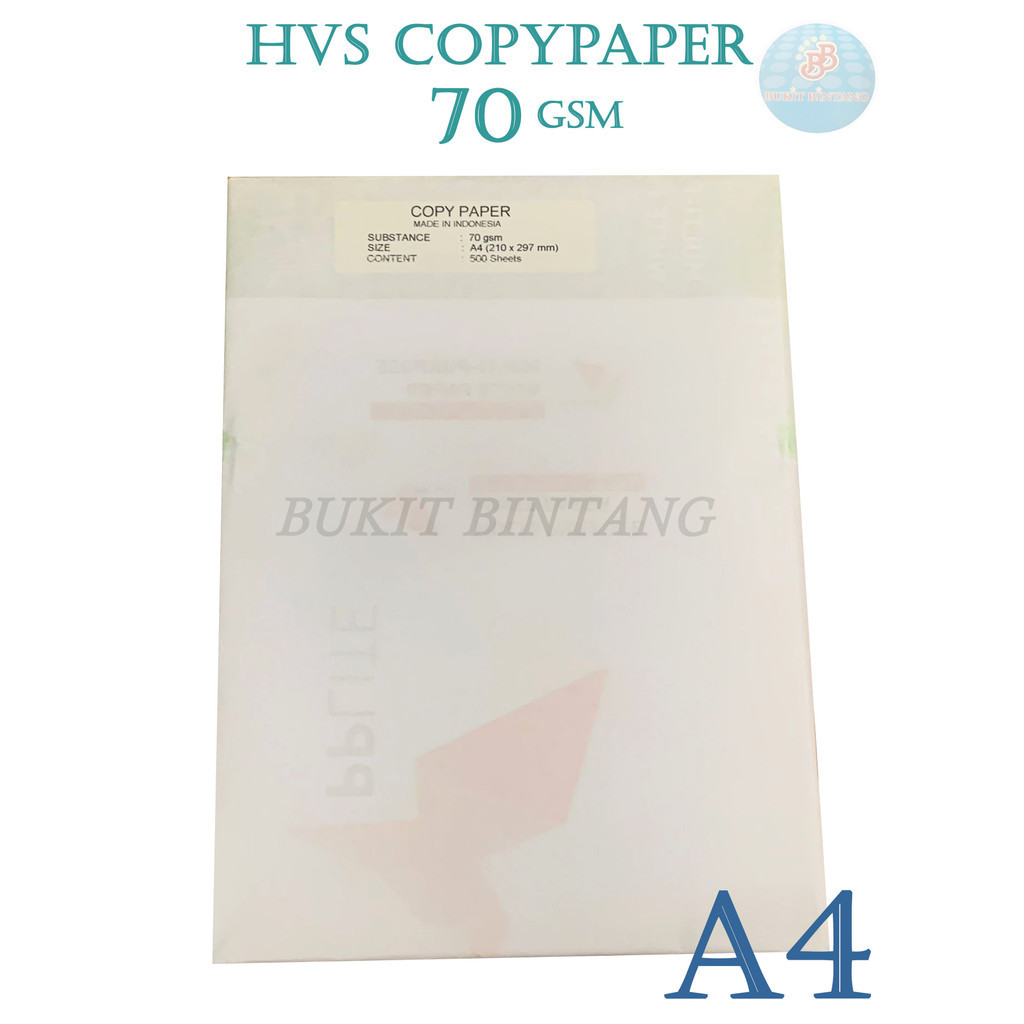 

Kertas HVS Copy Paper 70 Gsm Ukuran A4 , 1 Rim / 500 Lembar