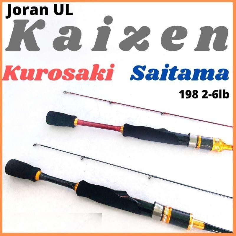 JORAN SPINNING ULTRALIGHT MERK KAIZEN SAITAMA + KAIZEN KUROSAKI UKURAN 198CM,LINE 2-6LB