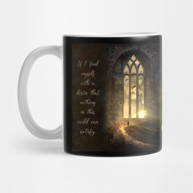 Mug Kopi Kutipan CS Lewis Dibuat Untuk Dunia Lain Made For Another World CS Lewis Quote Coffee Mug