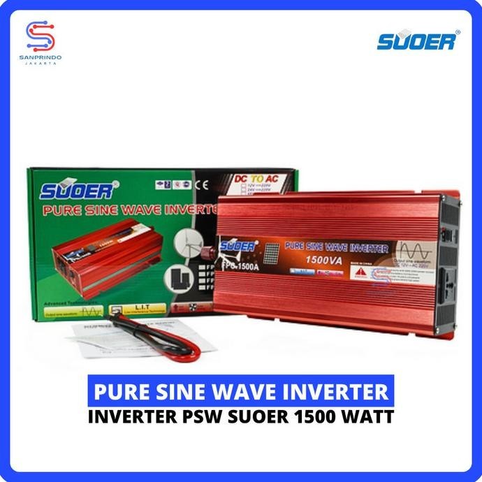 Suoer Pure Sine Wave Inverter 1500 Watt / Psw Inverter 1500W