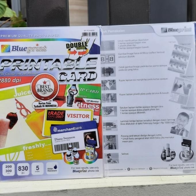 

PVC ID Card Paper Blue Print Isi 5 Lembar Free Bubble Wrap