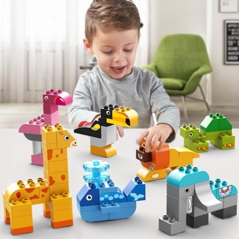 (DISKON) Compatible Duplo Feelo Animal Blocks Bricks 102 pcs