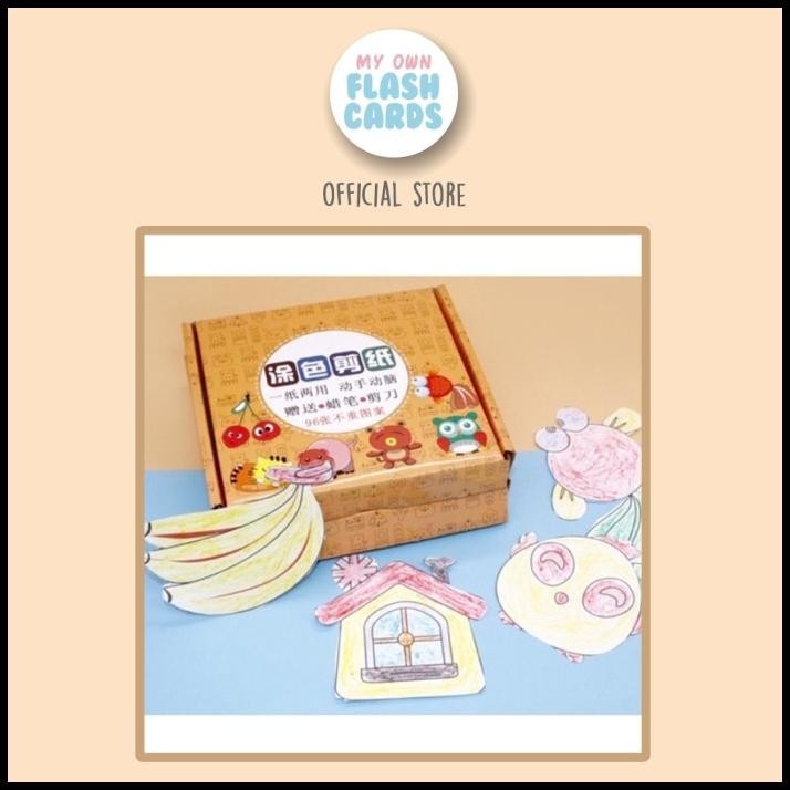 

Cutting And Coloring Paper - Paket Mewarnai Dan Menggunting Edukasi
