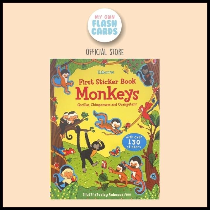 

Usborne Monkeys First Sticker Book Imported Education Buku Anak Impor