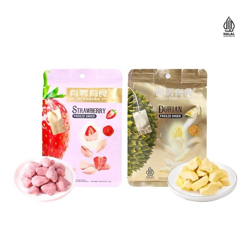 

[Halal] Ursnacks Bundling Isi 2 Pack / Freeze Dried Keripik Strawberry + Durian
