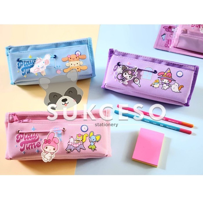

Sale Fancy Tempat Pensil Sanrio (5382) Pencil Case Kanvas Resleting Big
