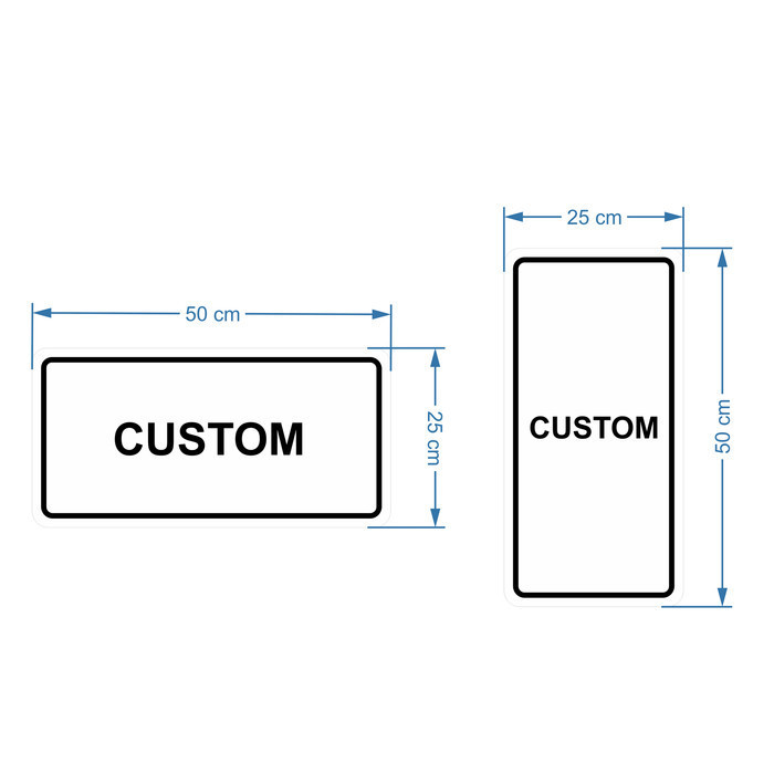 

Sale Custom Sign Papan Plang Plat Aluminium 25X50 Cm