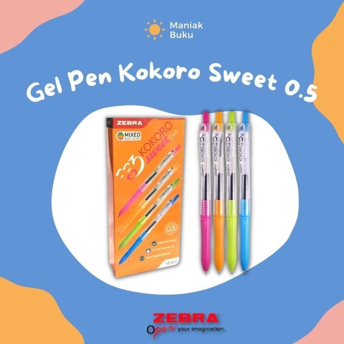 

Sale Mb Pulpen Gel Zebra Kokoro Sweet Colours - 0.5 Mm 1 Lusin