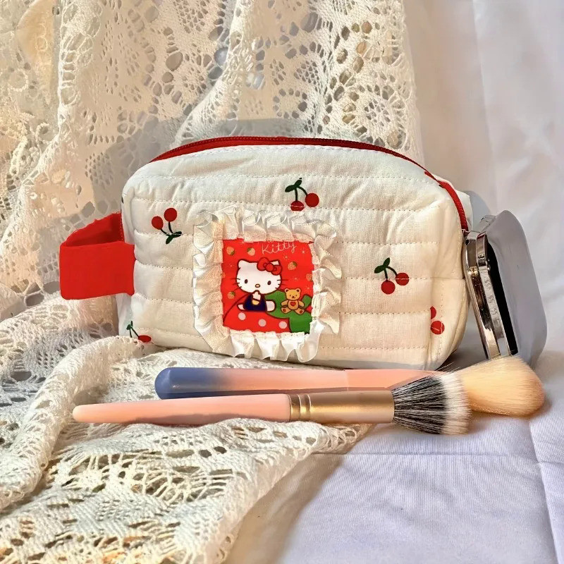 

Kawaii Sanrio Hello Kitty Tas Kosmetik, Kantung Perlengkapan Mandi Kapasitas Besar Portabel Berpola Kt Lucu, Hadiah Ulang Tahun Anak Perempuan Kawaii
