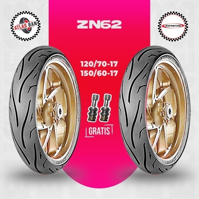 Paket Ban Tubles Motor Sport ZENEOS ZN62 120/70 - 150/60 Ring 17