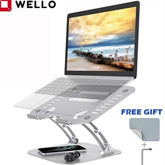 WELLO Dudukan Laptop / Laptop Stand / Laptop Holder Portable - Metal