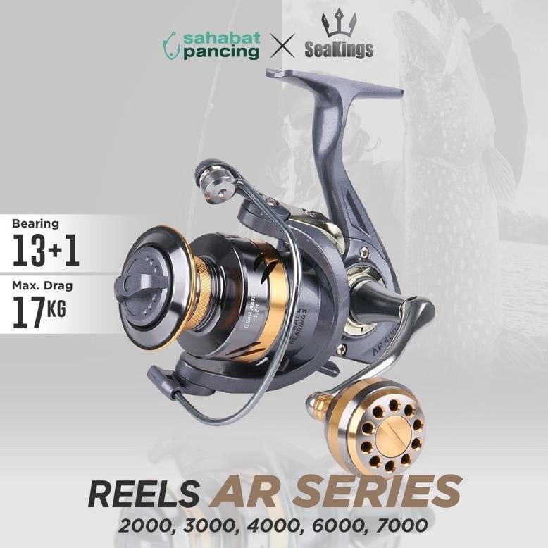 BisaCod Reel Pancing Metal Deukio Ar 2000 3000 4000 6000 7000 13Bb+1Bb Max Drag 13Kg Cuci Gudang
