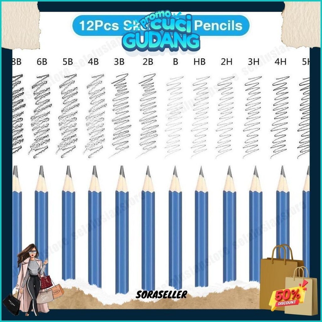 

(Dyi) 33Pcs/Set Sketch Pensil Pisau Penghapus Dan Pensil Gambar Untuk Keperluan Sekolah Pencil Drawing Set