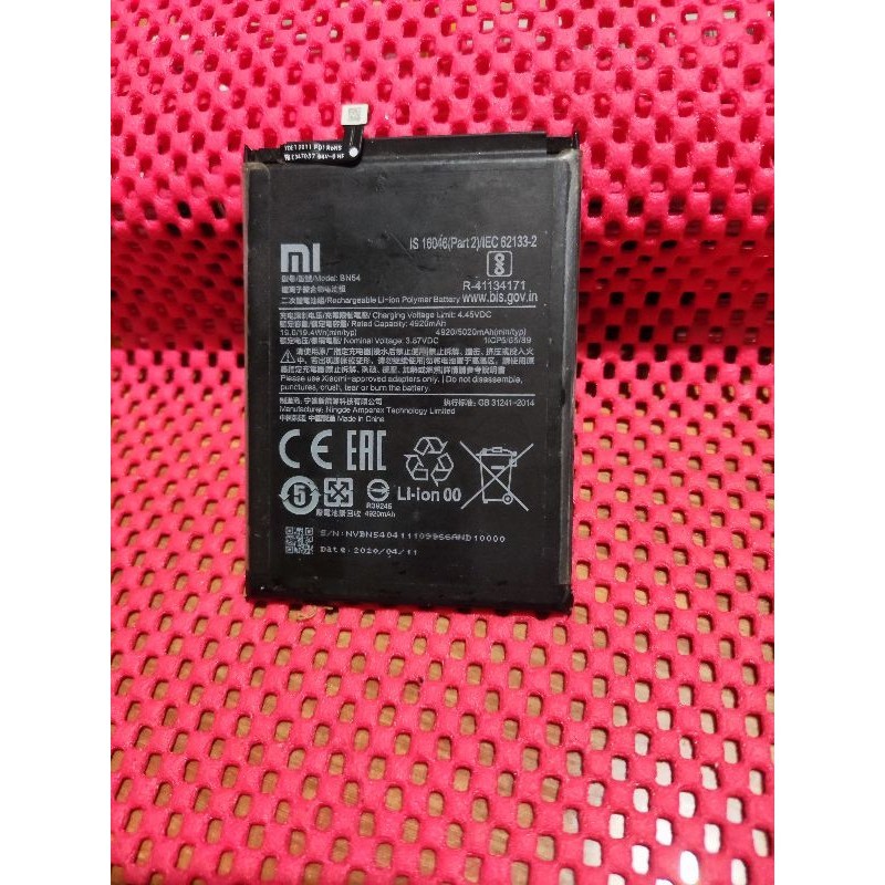 Baterai Redmi note 9 BN54 Original
