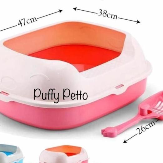 368444 Cat Litter Box 23 Set Bak Pasir Kucing Dan Skop Plastik