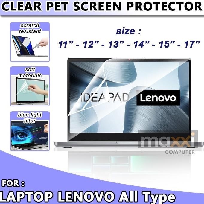 Anti Gores Laptop Lenovo 11 12 13 14 15 17 Inch Screen Guard Protector