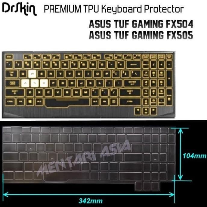 Keyboard Protector ASUS TUF FX504 FX505 - DrSkin PREMIUM TPU Clear