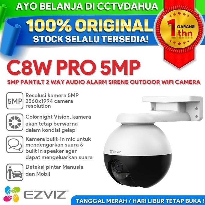 EZVIZ C8W PRO 5MP PANTILT 2 WAY AUDIO ALARM SIRENE OUTDOOR WIFI CAMERA