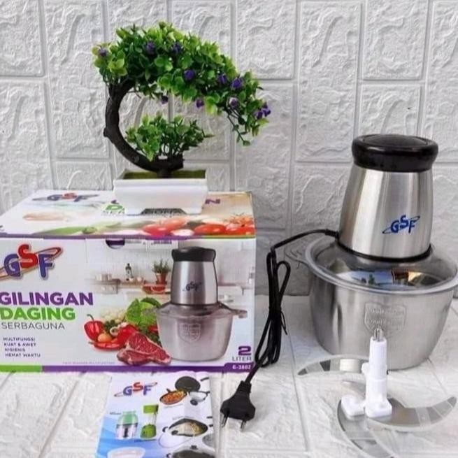 +%+%+%] Gilingan Daging Serbaguna Food Chopper 2L GSF 3802 Penggiling Daging