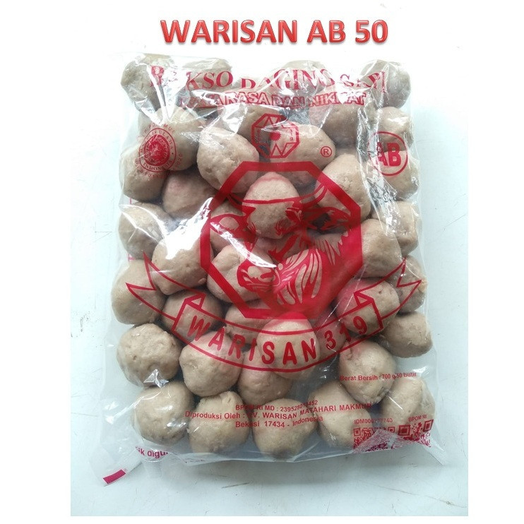 

BAH Baso Bakso Sapi AB50 Warisan 319 isi 50 butir
