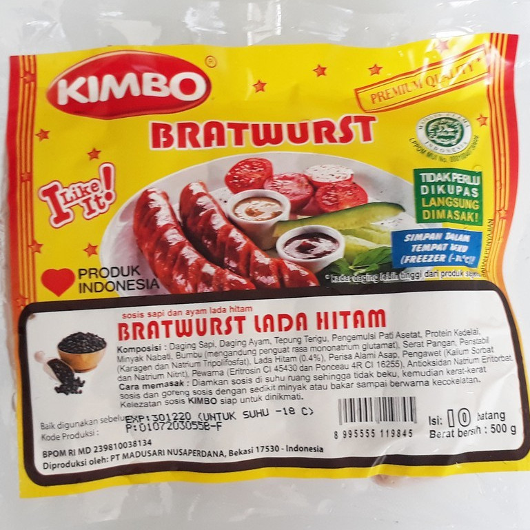 

Sosis Kimbo Lada Hitam isi 10 biji