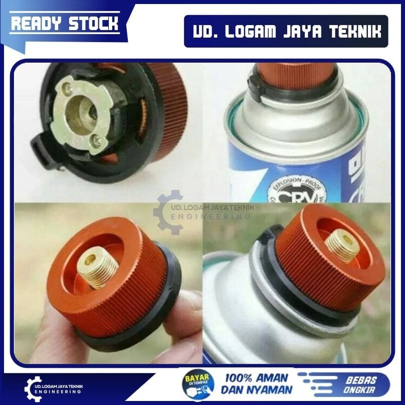 sambungan adaptor adapter canister ke gas kaleng portabel