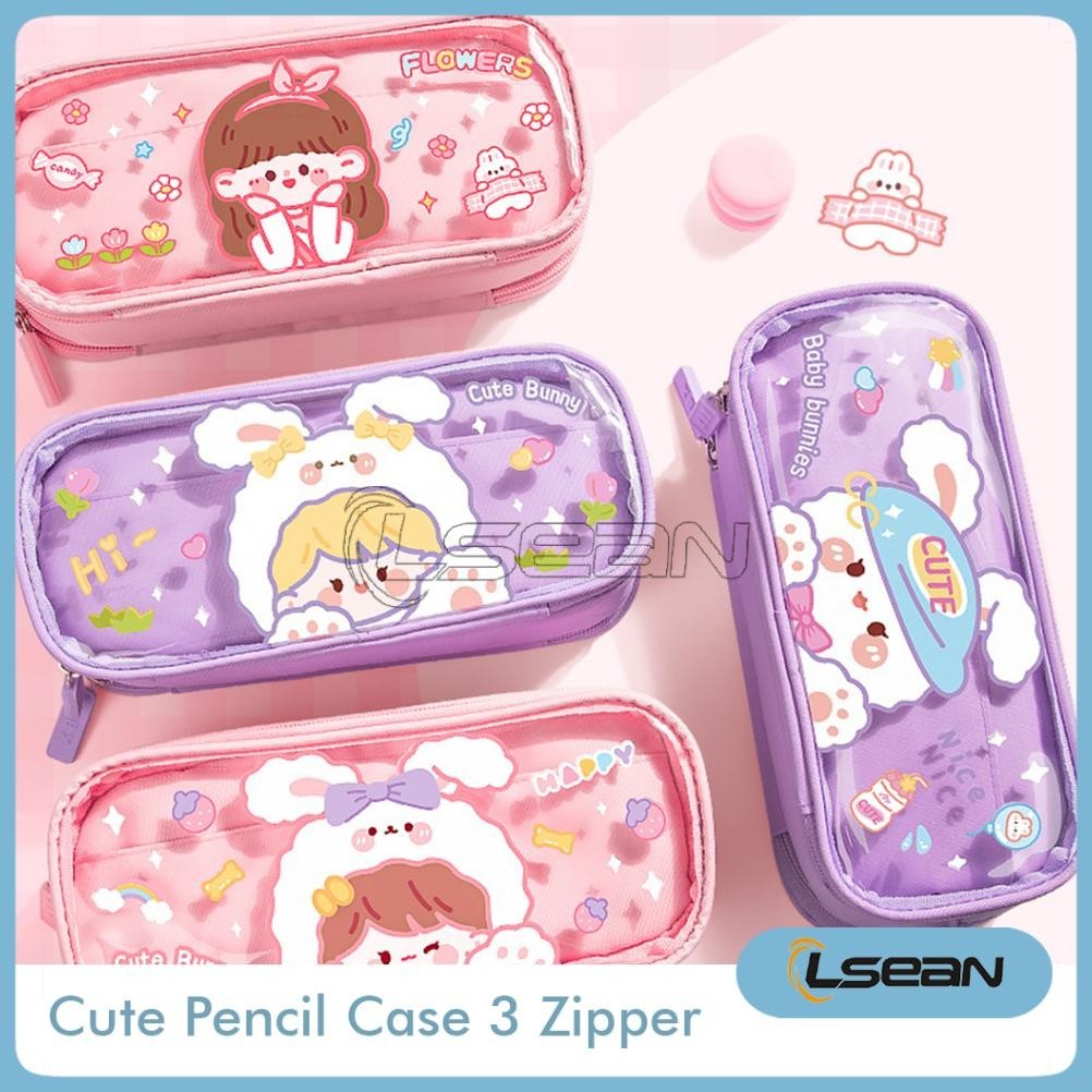 

TEMPAT PENSIL LUCU KOREA KARTUN 3 ZIPPER KAPASITAS BESAR MULTIFUNGSI PENCIL CASE FLASH SALE