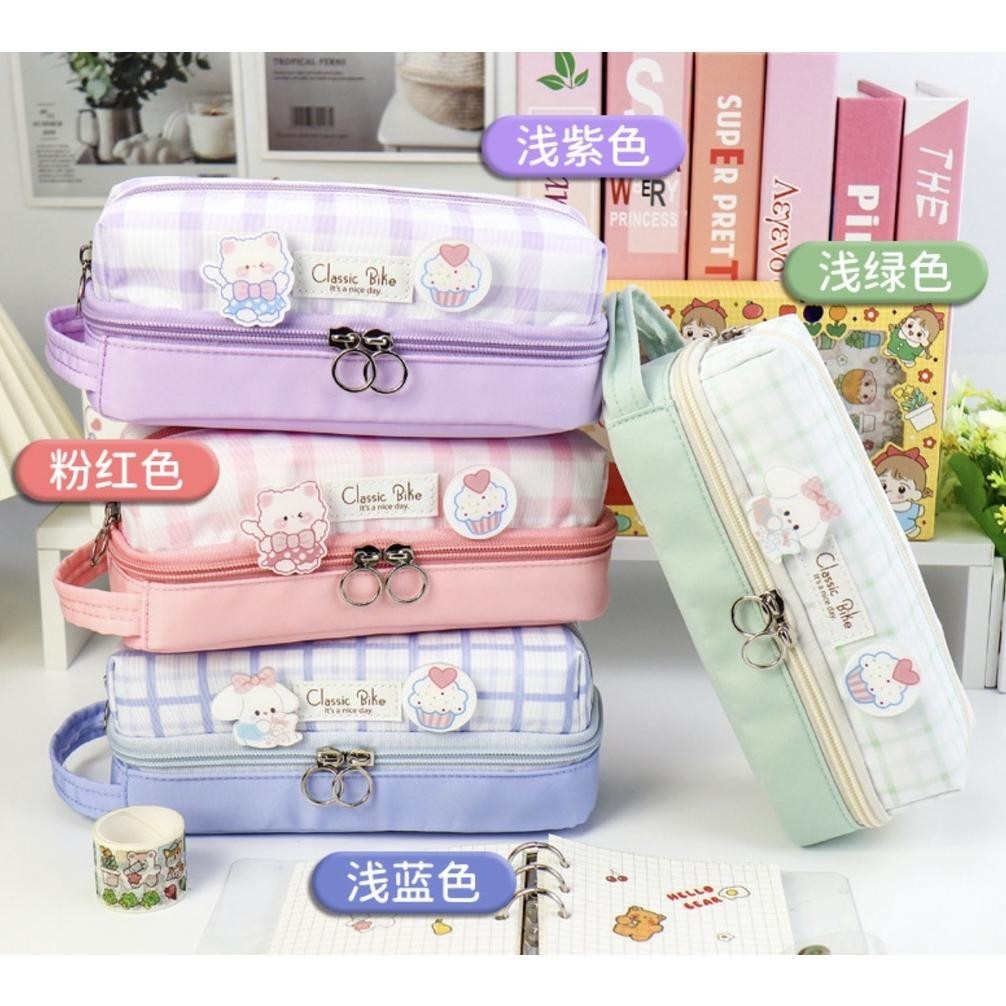 

TXS02A Korean Pen Pencil Case Classic Bike Large Kotak Tempat Pensil TKM TERLARIS