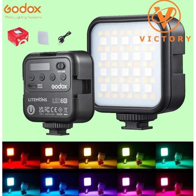 GODOX LED 6R LITEMONS RGB POCKET LED VIDEO LIGHT - Godox LED6R