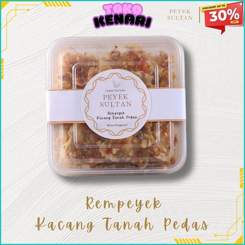 

Peyek Sultan Rempeyek Kacang Tanah Pedas Premium (Box - Extra Large Xl) | Peyek Kacang Tanah Pedas Cabe Rawit Enak Renyah Gurih Nagih Tanpa Pengawet Bisa Cod