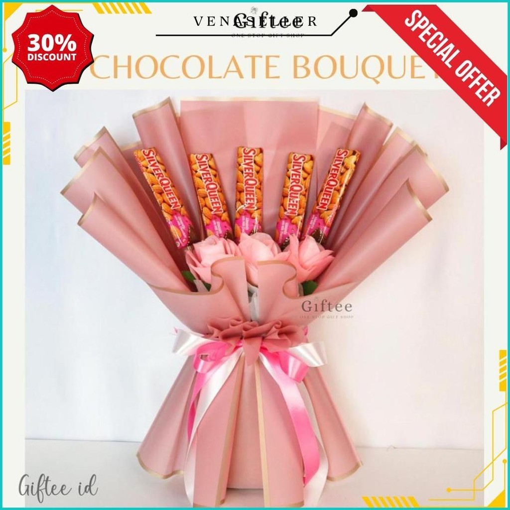 

Chocolate Bouquet Aurelia Medium Buket Coklat Silver Queen Beruang Bear Bucket Cokelat Bunga Flower Silverqueen Snack Hampers Kado Hadiah Gift Wanita Cewek Pacar Ultah Ulang Tahun Birthday Graduation Wisuda Anniversary Sidang Sempro Pasangan By Giftee Id