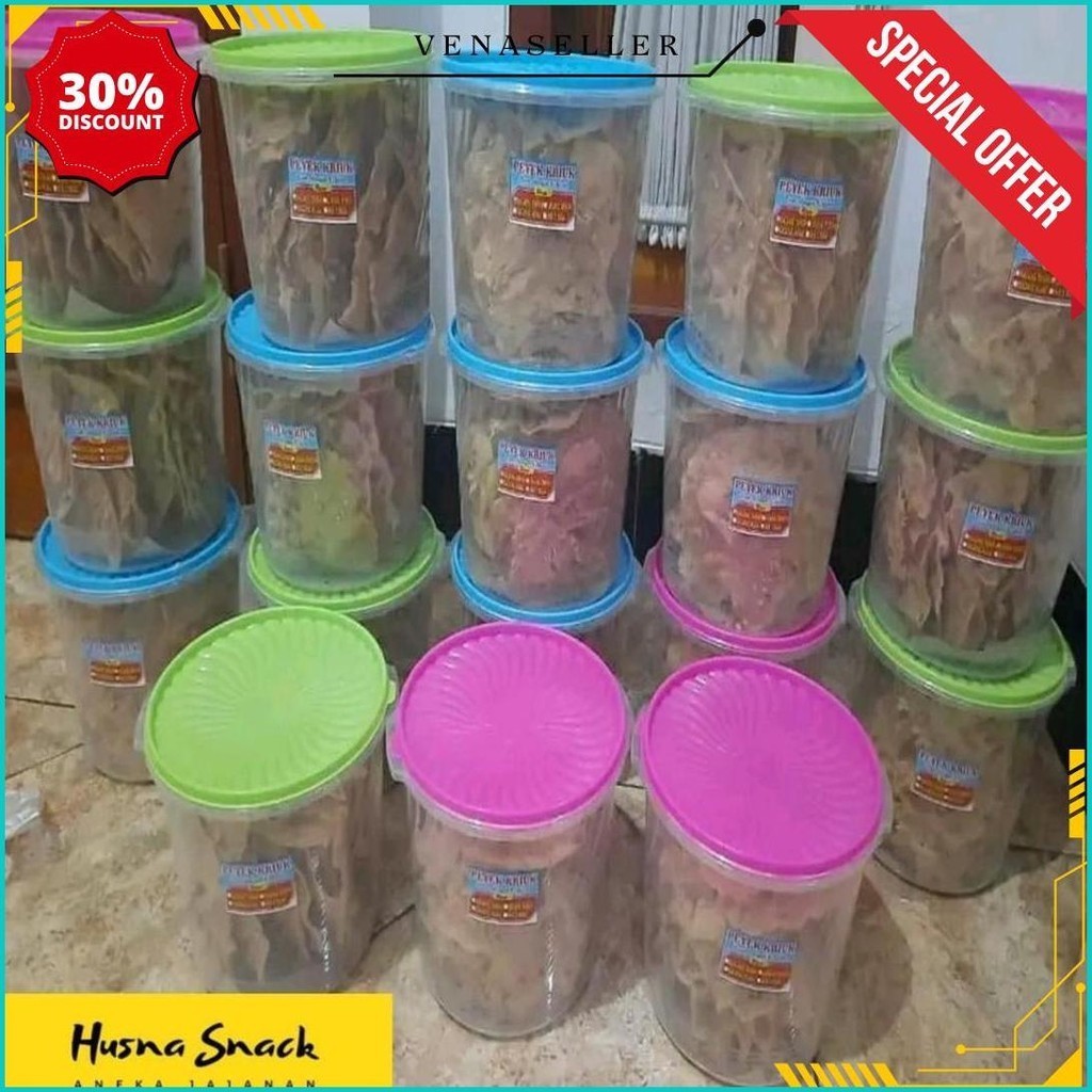 

Peyek Kacang / Peyek Rebon / Rempeyek Enak Renyah (Toples Random) Original Produk