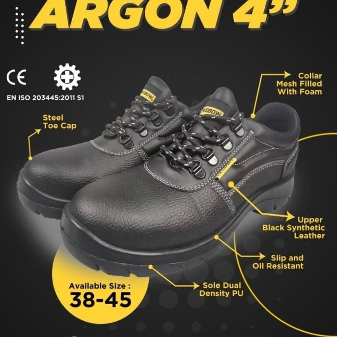 Sepatu Safety Krisbow Argon 4" Inch Original/Safety Shoes Krisbow  Ready