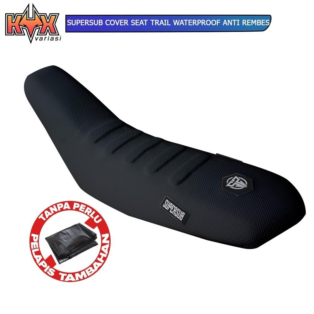 ORIGINAL Cover Bungkus Sarung Kulit Jok Hitam WATERPROOF SUPERSUB KLX DTracker CRF WR Diablo Viar KT
