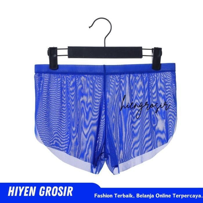 TRANSPARENT MEN BOXER PRIA CELANA BOXER TRANSPARAN BLUE     HIYEN GROSIR MENAKJUBKAN 