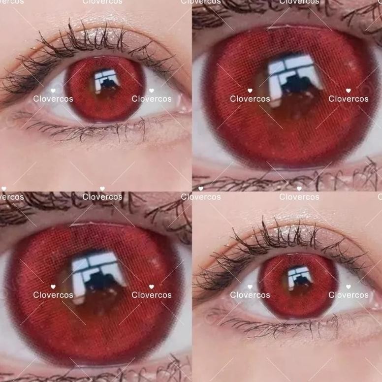ORIGINAL [Ready] Softlens Merah Natural Cosplay Vampire Red Bisa Minus u-45