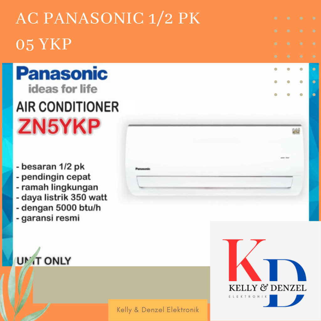 PANASONIC AC ZN 05 YKP 05YKP 0.5 PK 1/2 PK R32 STANDARD ZN-05YKP 1/2PK 5YKP