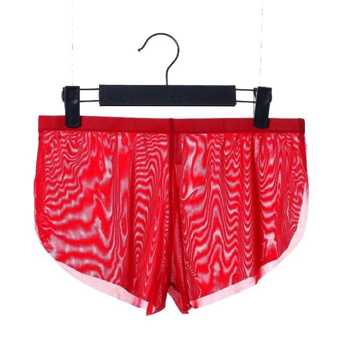 TRANSPARENT MEN BOXER PRIA CELANA BOXER TRANSPARAN RED     HIYEN GROSIR MENCENGANGKAN!! !!