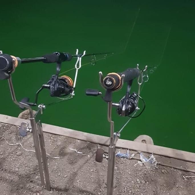 Cagak Pancing Stainless Steel Model Lipat2