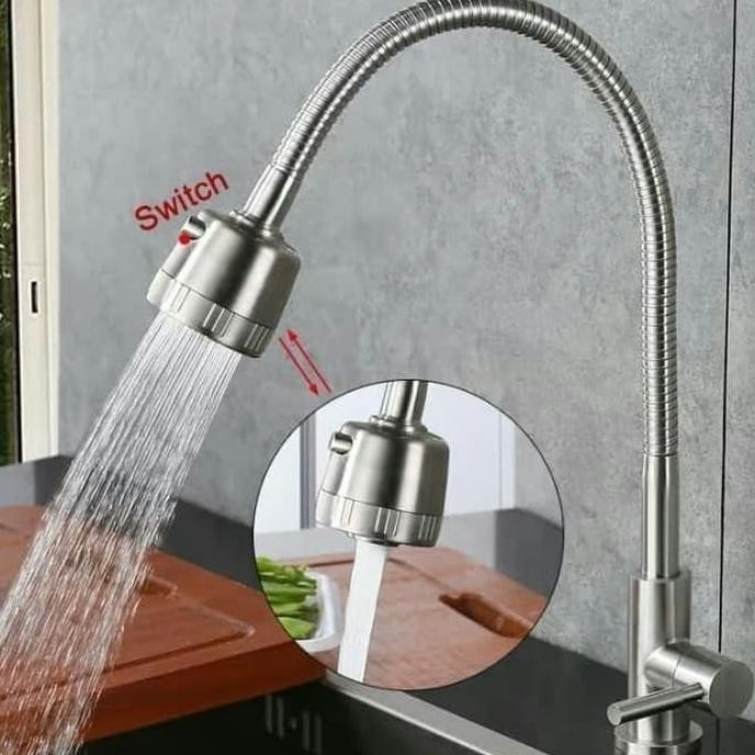 Kran Cuci Piring. Kran Sink Meja Stainless 304 Flexible Model Toto