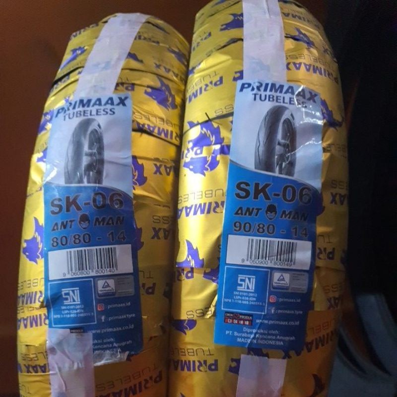 Ban Luar Tubeles Ring 14 || PRIMAAX SK 06 || 90/80-14 & 80/80-14 SK 06