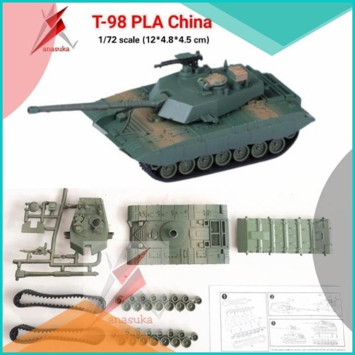 Model Kit Tank T-98 Miniatur Puzzle 3D 8JVLZ4 sparepart