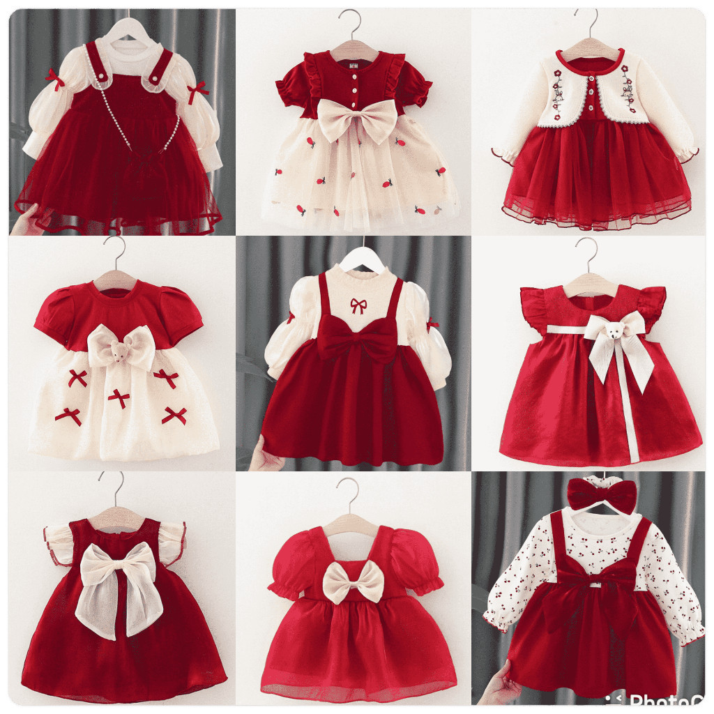 Dress Anak Keren Kids Bajupesta Dreas Terlaris 6 7 8 Thn Kondangan 1-5 Tahun Pita Lengan Pendek Cewe