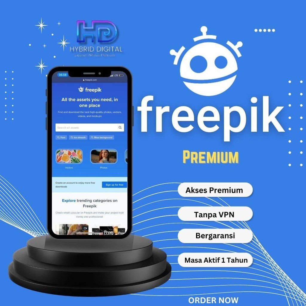 Akun Freepik Premium 1 Tahun Garansi Full