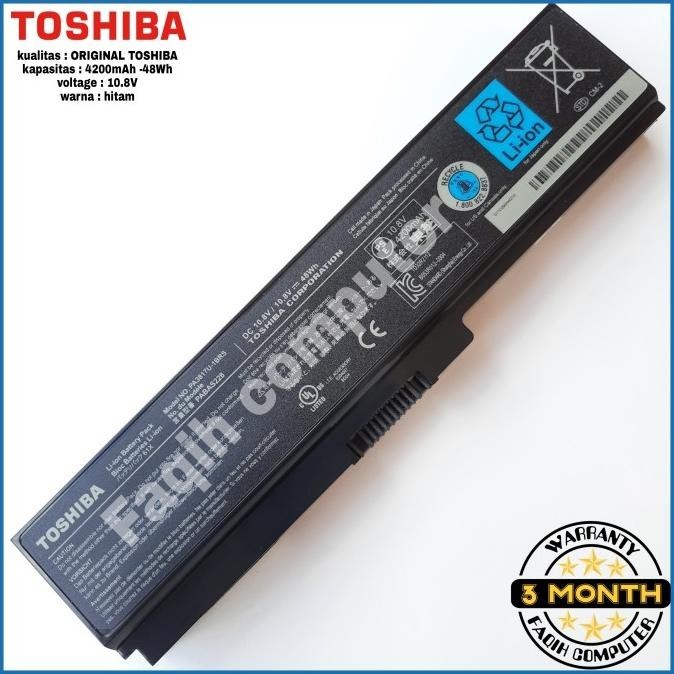 Baterai Batre Original Toshiba Satellite L645 L745 Pa3817 Pa3819